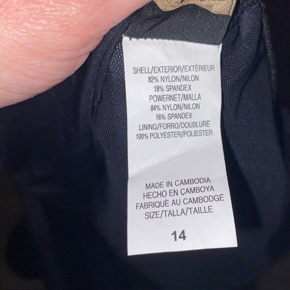 Great Lengths Longitude Size 14 Black Floral Tassel Surplice Swimsuit NWT - Picture 4 of 4